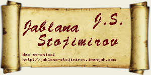 Jablana Stojimirov vizit kartica